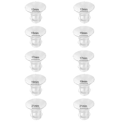 Laippaosat 13/15/17/19/21 mm 10 kpl, yhteensopiva Momcozy S12 Pro/S9 Pro/S12/S9 -rintapumpun kupin kanssa