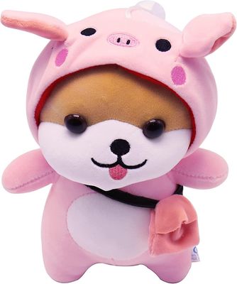 Shindat 10in Piggy Plushie Shiba Inu -koiran täytetty eläin lelu, hauska Corgi Chai muhkea tyyny lapsille, shiba Inu täytetty eläimet lahja Hallowe...