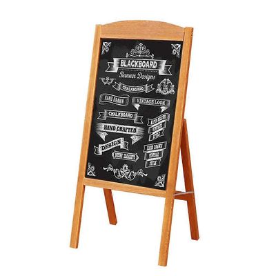 Liitutaulu A lauta magneettinen kehys liitutaulu sandwich lauta jalkakäytävä kyltti Puinen 42.5x90cm