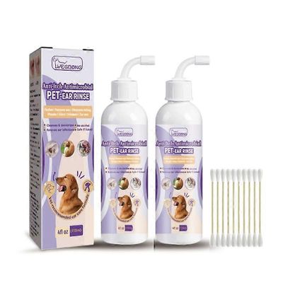 118 ml koiran korvanpuhdistaja, korvatulehduksen hoito koirille ja kissoille, poistaa korvien hajun, poistaa vahan ja rauhoittaa kutiavia, tulehtun...