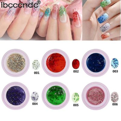 Ibcccndc naturlige tørrede blomster neglegel langvarig gel manicure neglekunst værktøj
