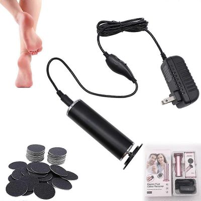 Sähköinen kovettumanpoistoaine jaloille - ammattimainen pedikyyrityökalu jalkaviilalla, kuolleen ihon poistoaine, 50 % alennus musta EU