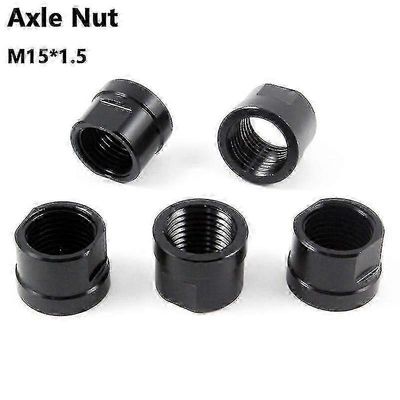 Polkupyörän läpi kulkeva akselimutteri M15x1.5mm akselin korkki 1,5mm kierreväli akselin mutterit M15 akseliruuvimutterit polkupyörän lisävarusteet