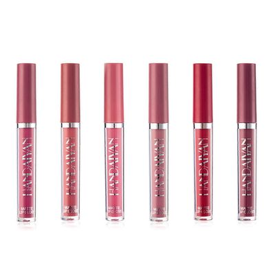 HANDAIYAN 6PCS pitkäkestoiset mattanesteet huulipuna naisten kannettava kosteuttava huulikiilto Type 1
