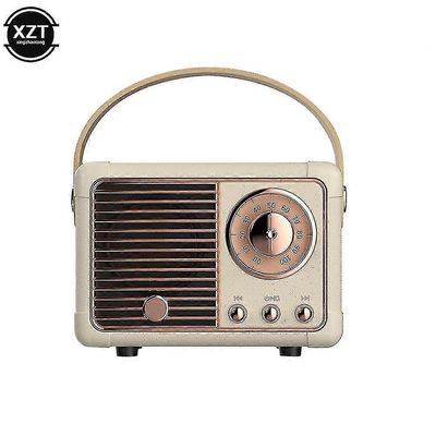 Retro langaton Bluetooth-yhteensopiva kaiutin Vintage Fm Radio kannettava USB-liitäntä klassinen sisustus kaiuttimet musiikkisoitin Valkoinen