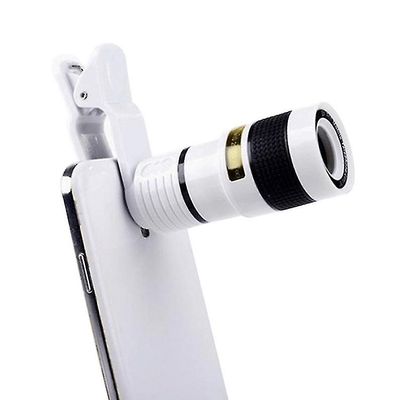 Coosilo Teleobjektiv til mobiltelefon Focus Effect High-definition Lens General hvid 8X