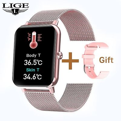 Lige 2022 Ny fuld berøringsskærm Smart Watch Kvinder Sport Puls Vandtæt Fitness Smart Ure Kvinders Smartwatch Relogio