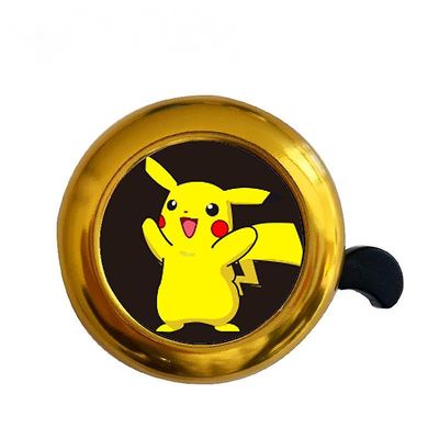 Cykelklokke tilbehør til aluminiumscykler, høj og klar lyd - Golden Bell Pikachu (to)