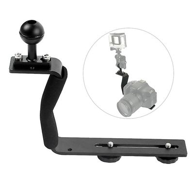 Aluminiumslegering Dykkerbrett Håndtak Undervanns kamera Mount Rig Photography Plate Bracket med ball for DSLR SLR digitalkamera