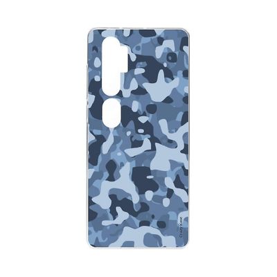 Crazy Kase Skrog til Xiaomi Mi Note 10 Soft Blue Militær Camouflage