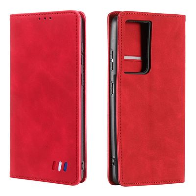 Etui til Samsung Galaxy S20 Ultra Cover Magnetisk lukning Tegnebog Bog Flip Folio Stand View Læderbetræk Stødsikker - Rød