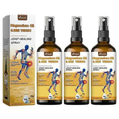 Mehiläismyrkkysuihke, Mehiläismyrkky nivel- ja luusuihke, Mehiläismyrkky nivelten helpotussuihke, Nivelhierontasuihke lihas- ja nivelvaivoihin 3pcs