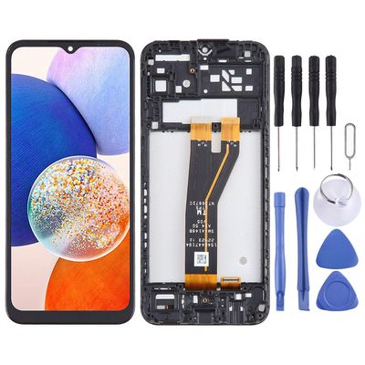 Wigento Samsung Galaxy A14 5G -näytölle Full LCD kehysyksiköllä kosketusvaraosien korjaus musta
