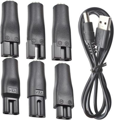 7 kpl virtajohto 5V vaihtolaturi USB-sovitin Sopii sähköisiin hiustenleikkureihin, partatrimmeriin, parranajokoneisiin, kauneusinstrumentteihin, pö...