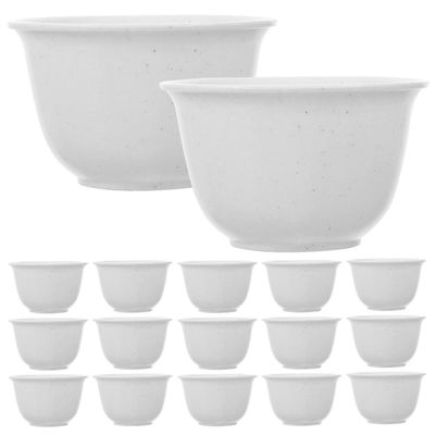 48kpl teekuppi vintage teekulho klassinen teekuppi kotitalouksien teekuppi paksuuntunut kiinalainen teaware Valkoinen 5.90X5.90X3.50CM