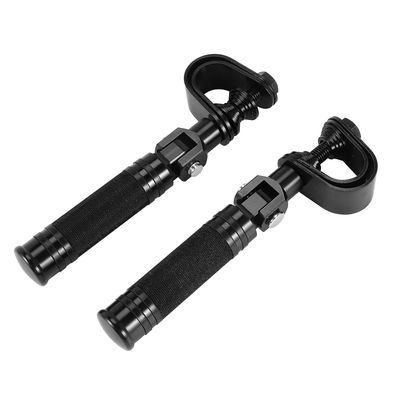 1par Motorsykkel Highway Engine Guard Crash Bar Foot Pegs For motorsykkel tilbehør Fotstøtte Blac Svart
