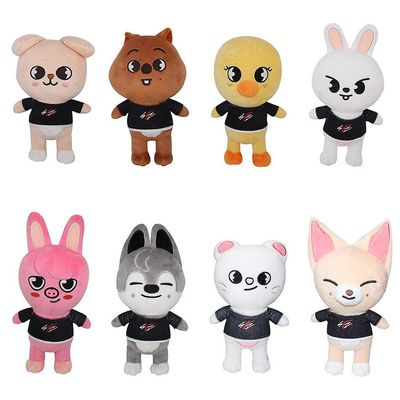 Htclv 20cm Skzoo plysj Leker Stray Kids Cartoon Stuffed Animal Plysjies Doll Fans Leketøy Gift Søte Peluches Pulpos H