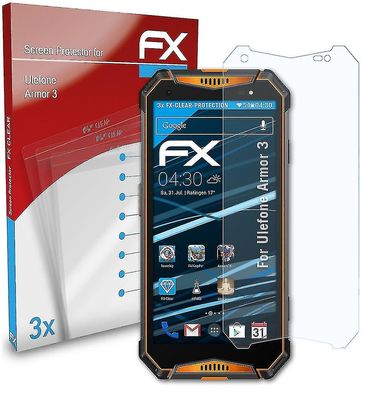 20% rabat - Atfolix 3x beskyttelsesfilm kompatibel med Ulefone Armor 3 skærmbeskytter klar