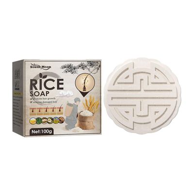 Gaoguang Anti-hårtab Rice Shampoo Bar Rice Water Shampoo og balsam til hårvækst Hårtab Oil Control Shampoo Sæbe Beige