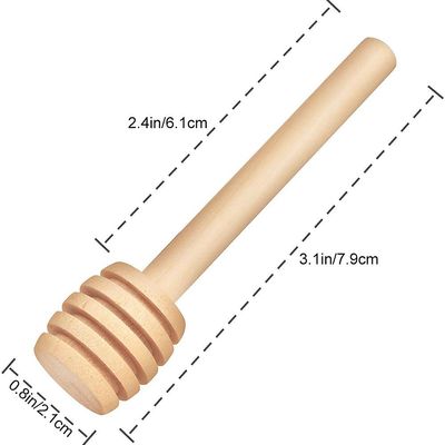 Grape Pp Pakke med 100 Mini 3" honningskepinde i træ, individuelt pakket
