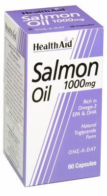Health Aid Hälsa stöd lax olja 1000mg, 60 kapslar