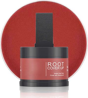 Hiusrajajauhe, Hiusjuuriväri, Tyviväri, Välitön hiusvärin peitto harmaiden hiusjuurien värjäämiseen, 4 g hiusjuurijauhe Punaruskea