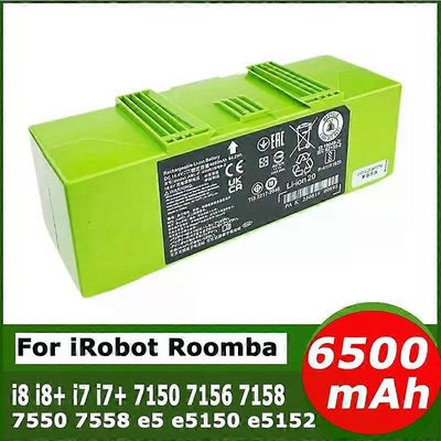 Koskee seuraavia: I7 14.4 V 5200 mAh i7 -akun vaihto iRobot Roomba e- ja i-sarjoille i7+ e5 7150 7550 i3 3150 i3+ 3550 i4 4150 i4+ 4624864 6500 mAh