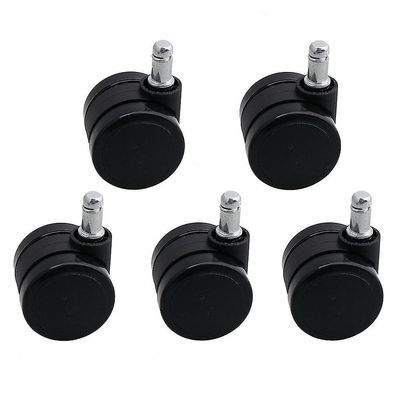 5Pcs 2inch pu store sorte 360 graders drejehjul