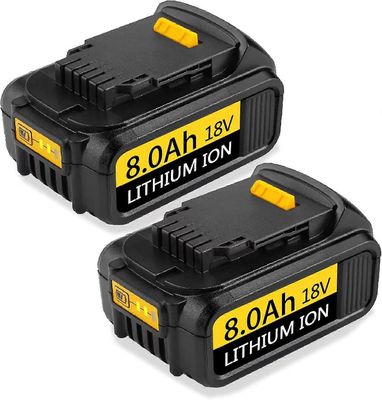 Yhteensopiva 2Pack 8.0AH 20V / 18V DCB184 vaihto Dewalt-akulle + 4A laturi, joka on yhteensopiva Dewalt-akun ja laturin kanssa DCB180 DCB181 DCB-18...