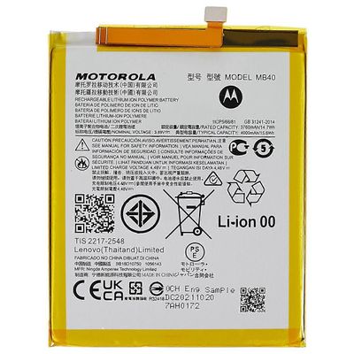 3.89V 3760mAh suurikapasiteettinen puhelimen akku Motorola Edge 20 -vaihtokokoonpanon akulle MB40