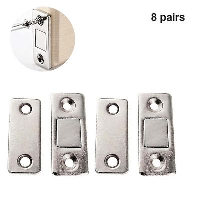 8 stk ultratynn usynlig magnetisk dør stoppere, skuff magnet fangst, punch-free magne