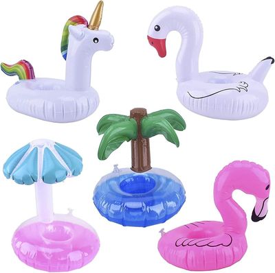 Heytea Oppblåsbare drikkeholdere, 5 pakker Flyter Cupholdere Flytende drikkeholder for basseng Drikke Flyter Oppblåsbare Cup Coasters Oppblåsbare C...