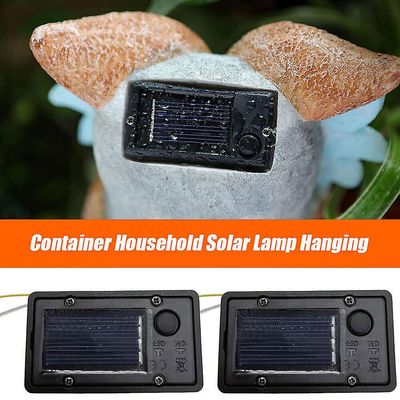 2x puutarhan aurinkoenergialla toimiva korvaava suorakulmainen LED-valolaatikko lyhtylampulle