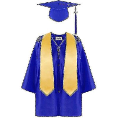 Esikoulun ja lastentarhan valmistujaispuku korkki tupsut asetettu lasten Grad-lahjaksi sininen size36