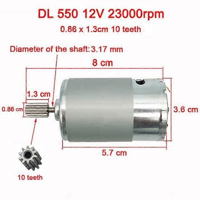 Lasten sähköauto DC-moottori, lasten auto nopea moottori, DL 550 suuritehoinen moottori 570 35000rpm moottori sy 550 12V 23000 0,86 cm