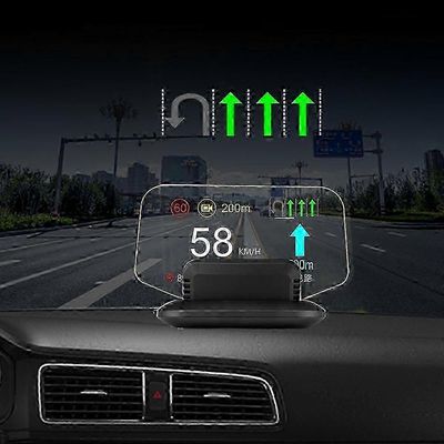 HUD C1 navigointi Head Up -näyttö OBD2 + GPS digitaalinen spssdometer vesiöljyn lämpötila RPM Turbo Press -näyttö Tuulilasin projektio