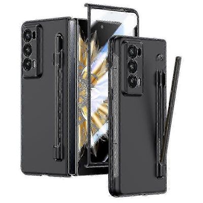 Honor Magic V2 5G Puhelinkotelo Skin-Touch Kuorella, Karkaistusta Lasista Näytönsuojalla & Styluksella Musta