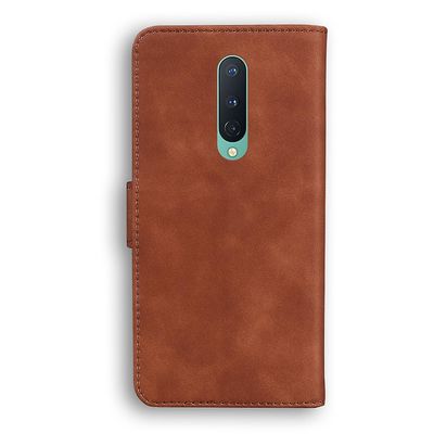 Etui til Oneplus 8 Pro Butterfly Cover Premium Læder Magnetisk- Pink Brown