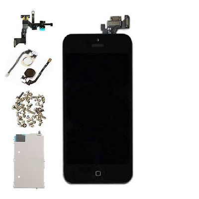 Stuff Certified ® Stuff Certified® iPhone 5 esiasennettu näyttö (kosketusnäyttö + LCD + osat) + laatu - musta