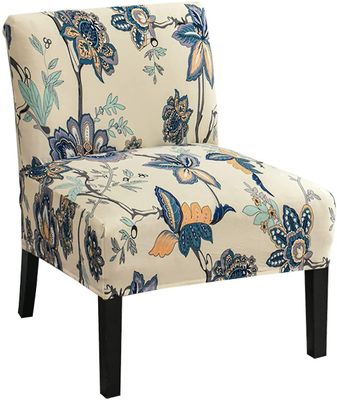 Linkrunning Trykt armløs stol slipcover stretch armløs accent stol dækker aftagelig accent tøfler stol betræk til stue spisestue hotel armløs accent c
