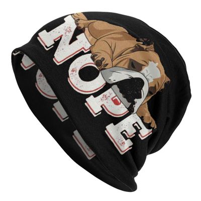 Jhshop Englanti Bulldog Bonnet Hattu Neulehatut Miehet Naiset Viileä Unisex Brittiläinen koira Lämmin talvi Pääkallot Pipot Lippikset 8 Beanies Hat