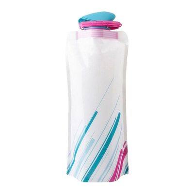 700 ml foldbar vandflaske udendørs vandre camping pe vandpose, farve hvid