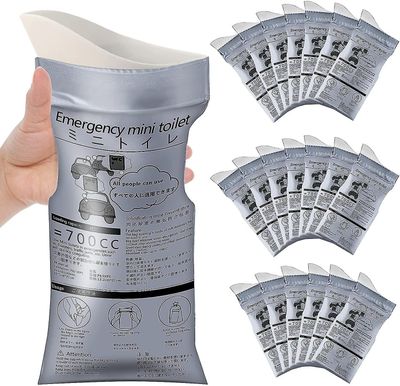 Engangs Emergency Urinal Bag, 8 stk Portable Camping Tisse Tasker, Travel Tisse Tasker, TrafikProp Emergency Portable Urin Bag, Opkast Tasker, For ...