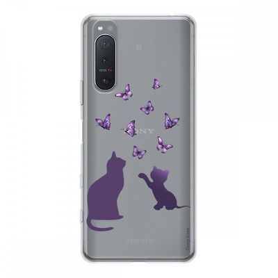 Crazy Kase Hull Til Sony Xperia 5 Ii i silikone fleksibel 1 Mm, Killing leger med butterfly