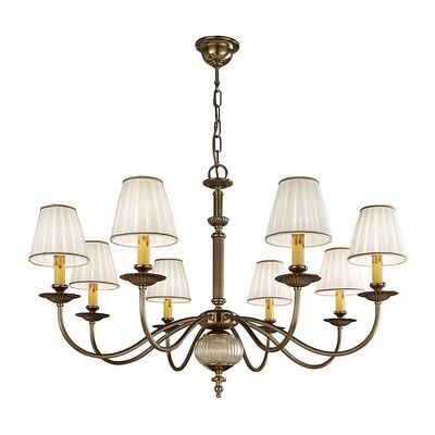 Kolarz Lighting Kolarz ASCOT - Klassisk 8 Arm Lysekrone Antikke Messing, 8x E14