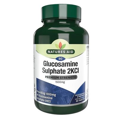 Natures Aid glukosaminsulfat 1500mg (Premium styrka), 90 tabletter (bättre än 1/2 pris!)