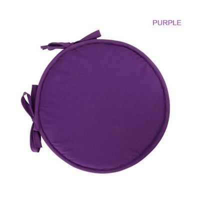 Manchalk vanlig rund stol sete pute pads med stropper slips på stoler innendørs Lilla Diameter 38 cm