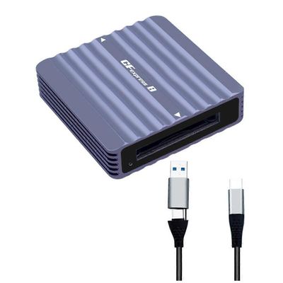 Kannettava tyypin C - CFexpress B -lukija Gen2 10Gbps CFE B -muistikortti Asematon kannettaville tietokonepuhelimille Tilaa harmaa