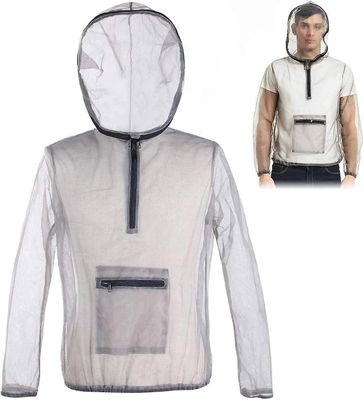 Phwj (l) Mygg og birøkt Klær Ultra Light Mesh Insect Full Body Hettegenser med pels menns og kvinners beskyttende klær
