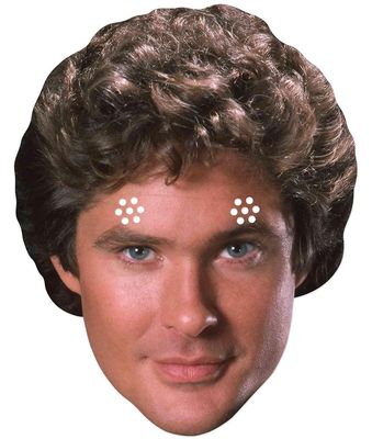 David Hasselhoff Knight Rider Offisiell Enkelt 2D Card Party Ansiktsmaske